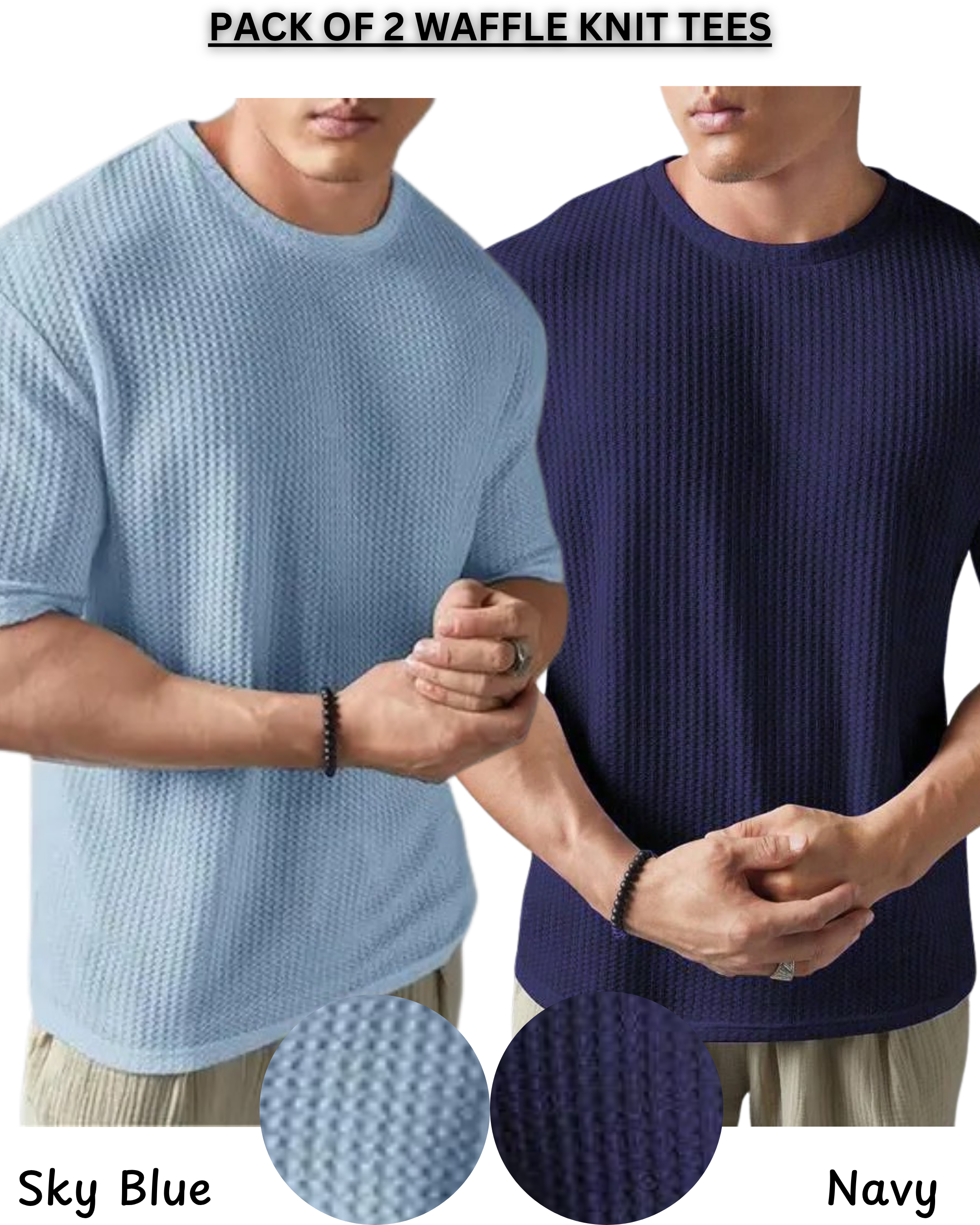 Pack of 2 – Waffle Knit Tees