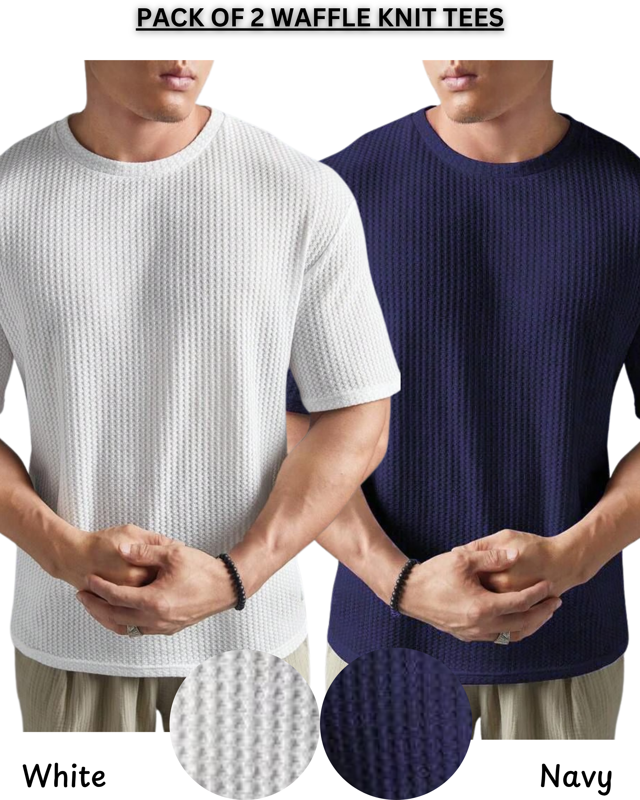 Pack of 2 – Waffle Knit Tees