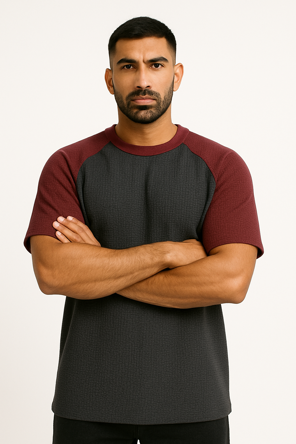 Pack of 2 Oversized Raglan Waffle Knit T-Shirts