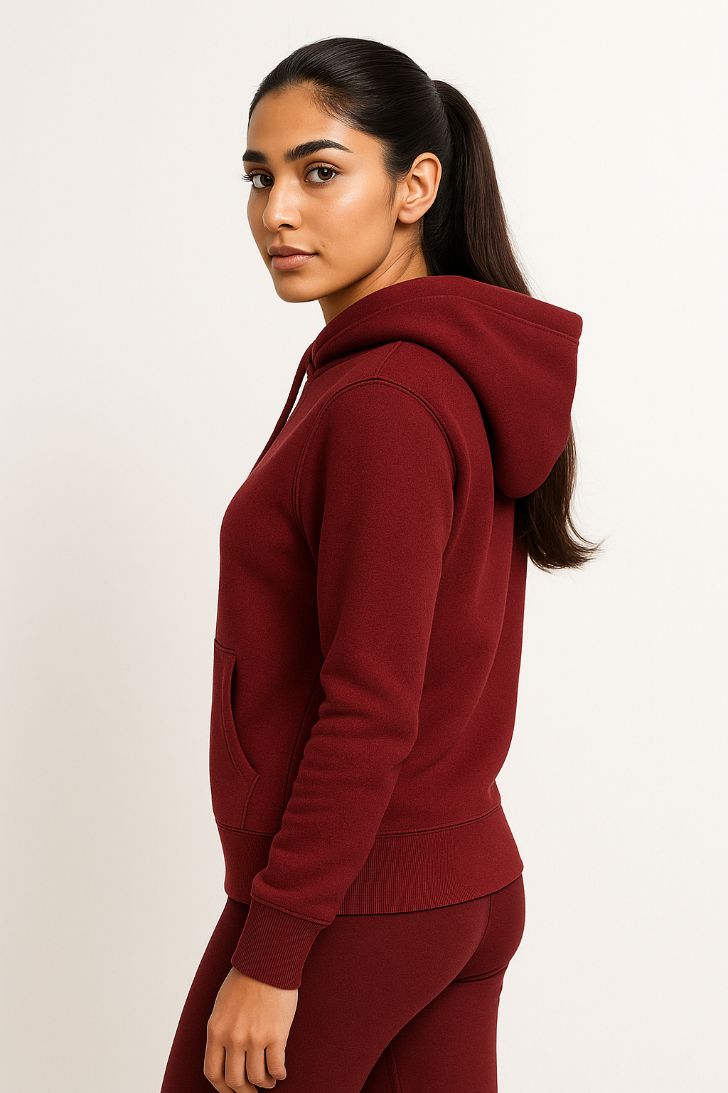 Maroon Women’s Basic Hoodie