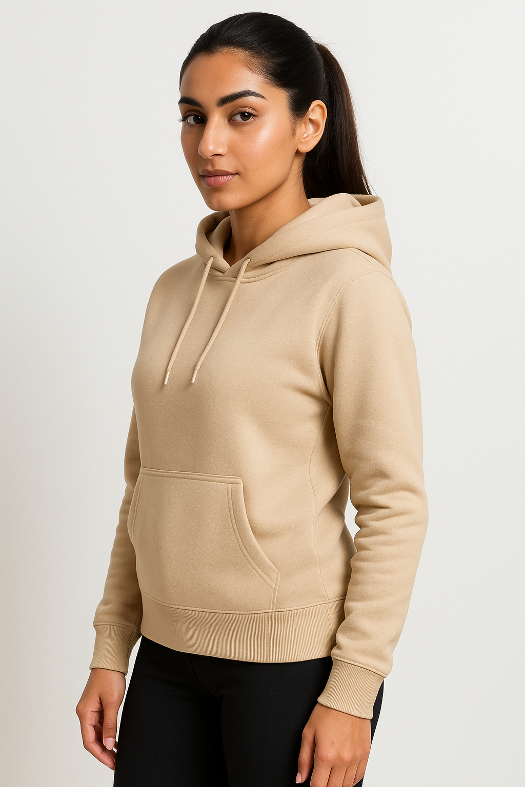 Beige Women’s Basic Hoodie