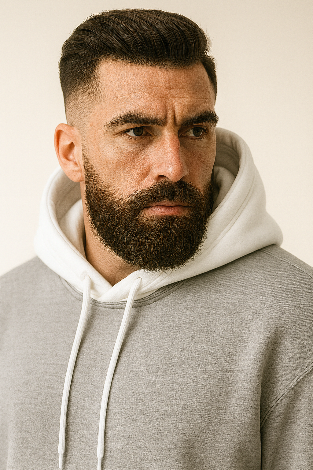 Two-Tone Hoodie for Men – Drop Shoulder