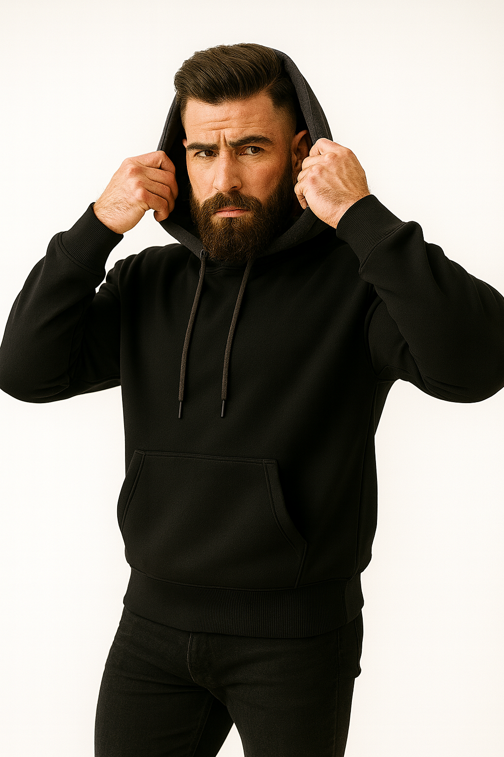 Two-Tone Hoodie for Men – Drop Shoulder