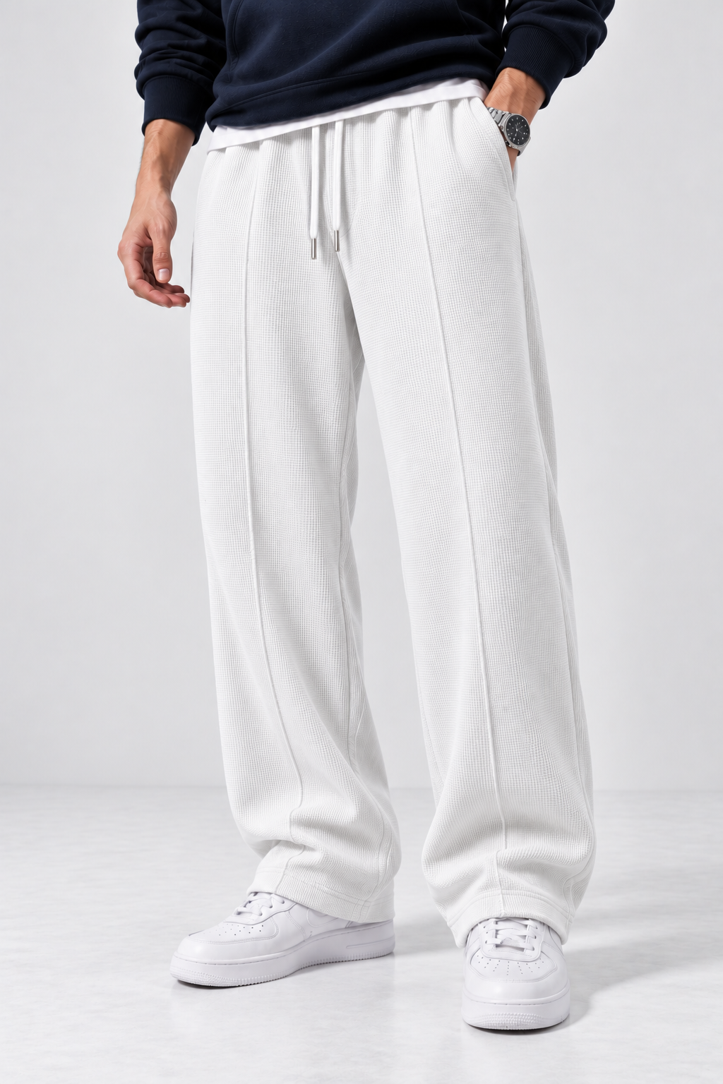 Pack of 2 Waffle Knit Trousers