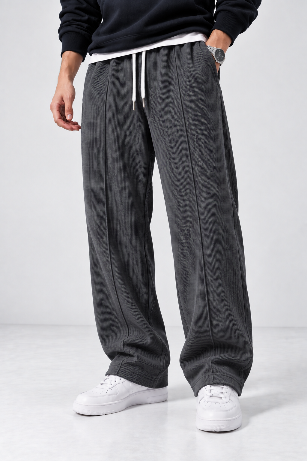 Pack of 2 Waffle Knit Trousers