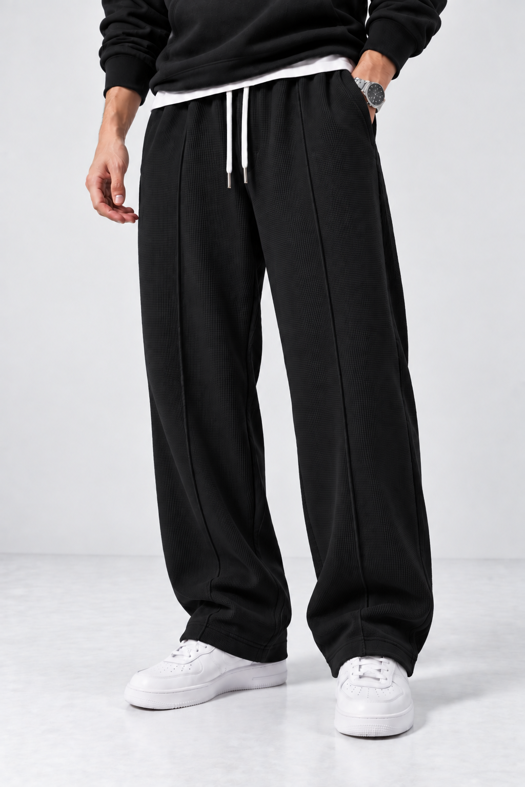 Pack of 2 Waffle Knit Trousers