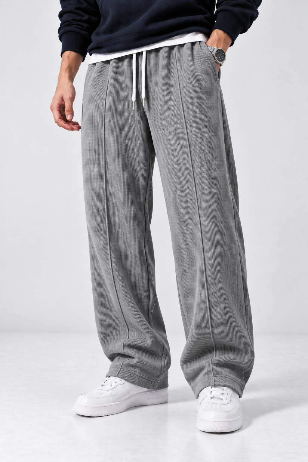 Pack of 2 Waffle Knit Trousers