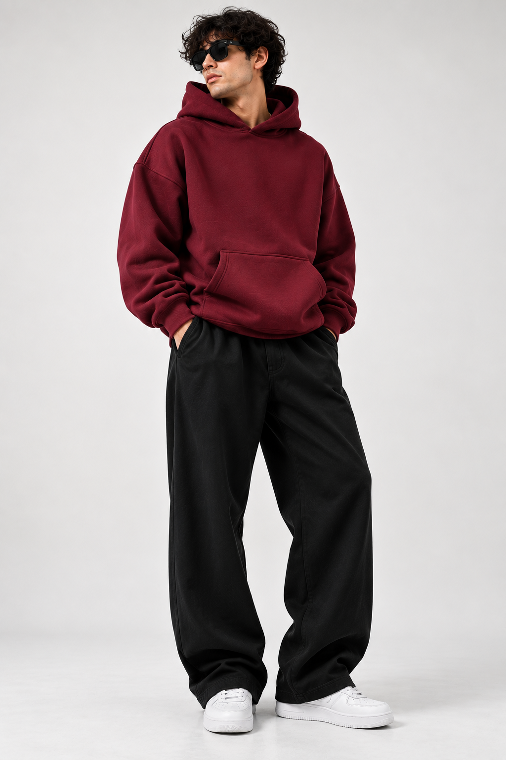 Oversized Fleece Hoodie & Baggy Trouser Tracksuit