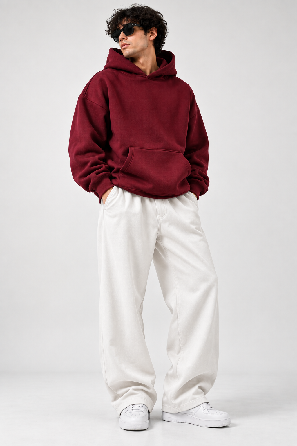 Oversized Fleece Hoodie & Baggy Trouser Tracksuit