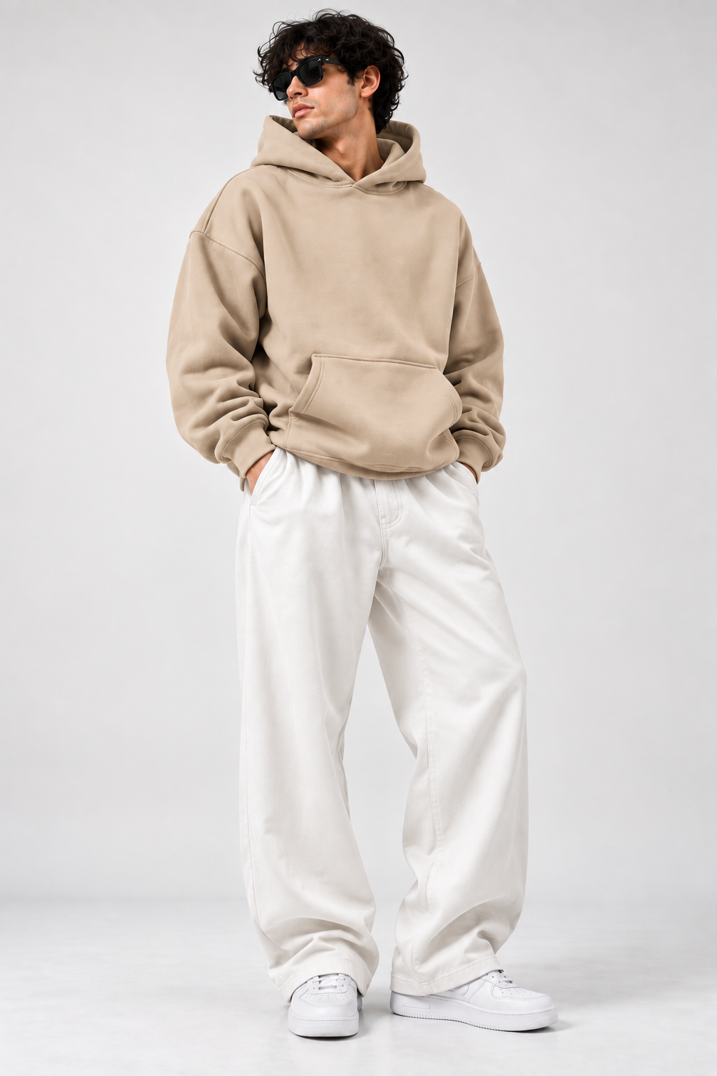 Oversized Fleece Hoodie & Baggy Trouser Tracksuit