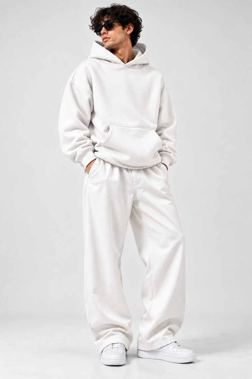 Oversized Fleece Hoodie & Baggy Trouser Tracksuit