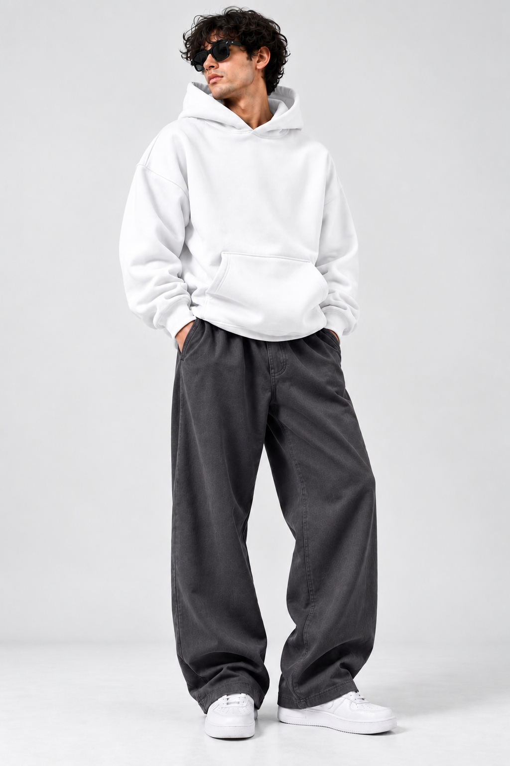 Oversized Fleece Hoodie & Baggy Trouser Tracksuit