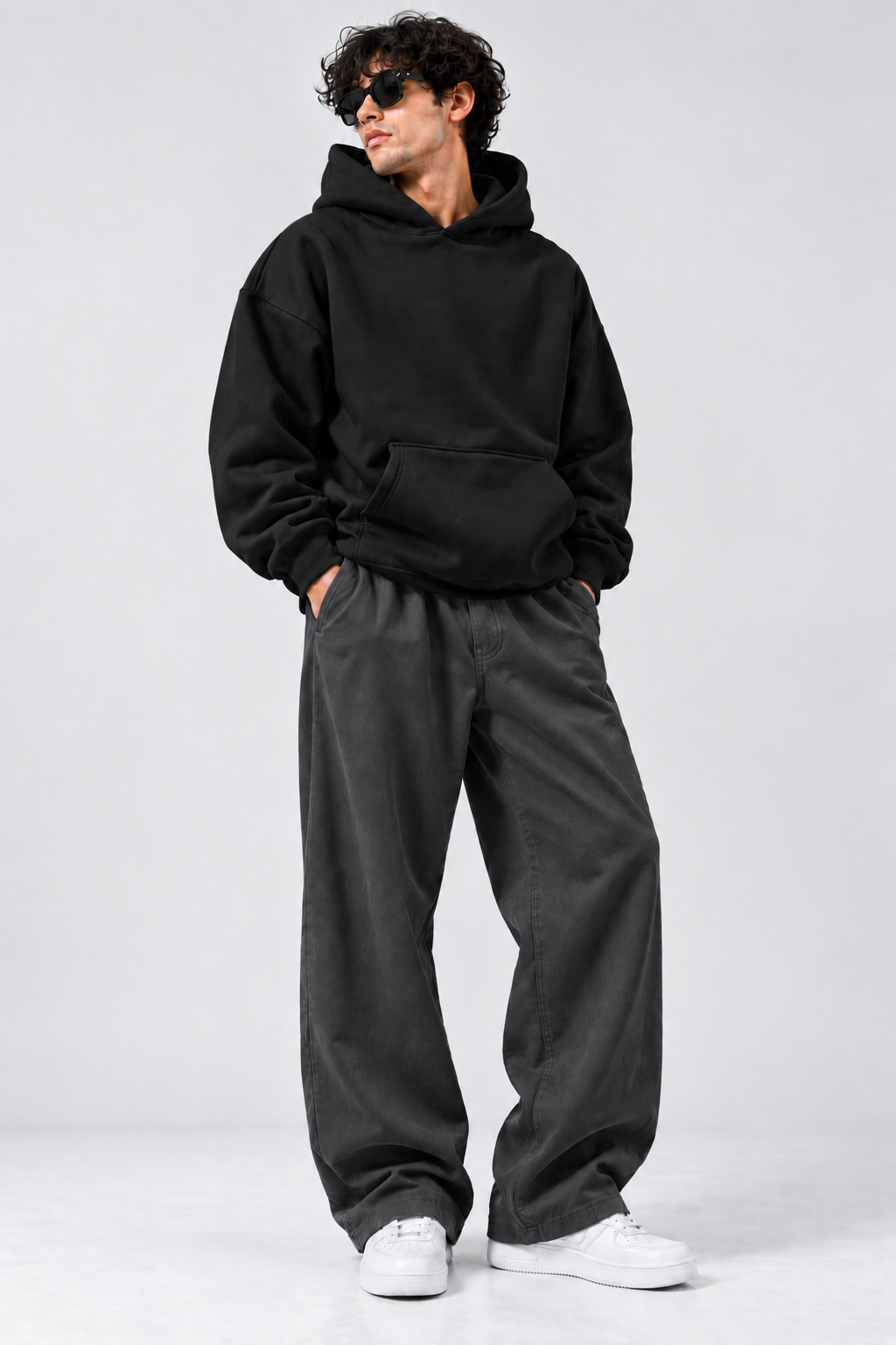 Oversized Fleece Hoodie & Baggy Trouser Tracksuit