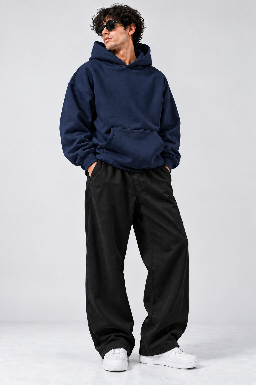 Oversized Fleece Hoodie & Baggy Trouser Tracksuit