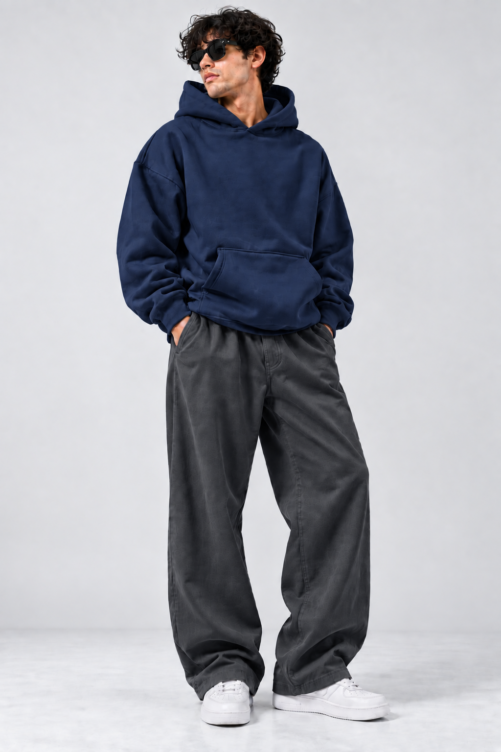 Oversized Fleece Hoodie & Baggy Trouser Tracksuit