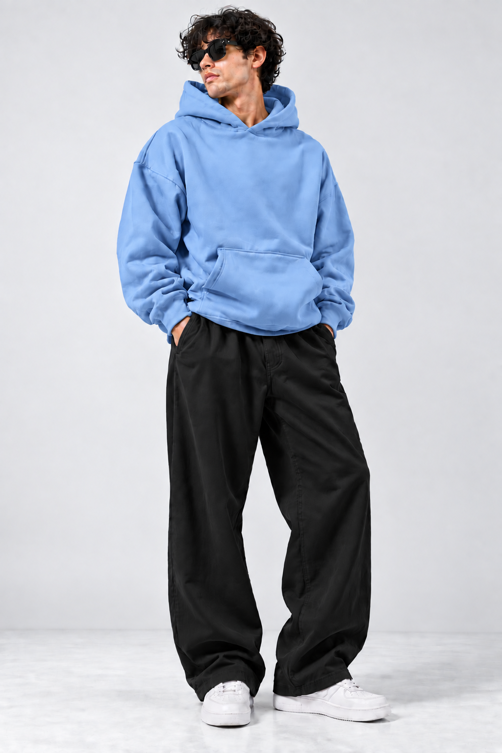 Oversized Fleece Hoodie & Baggy Trouser Tracksuit