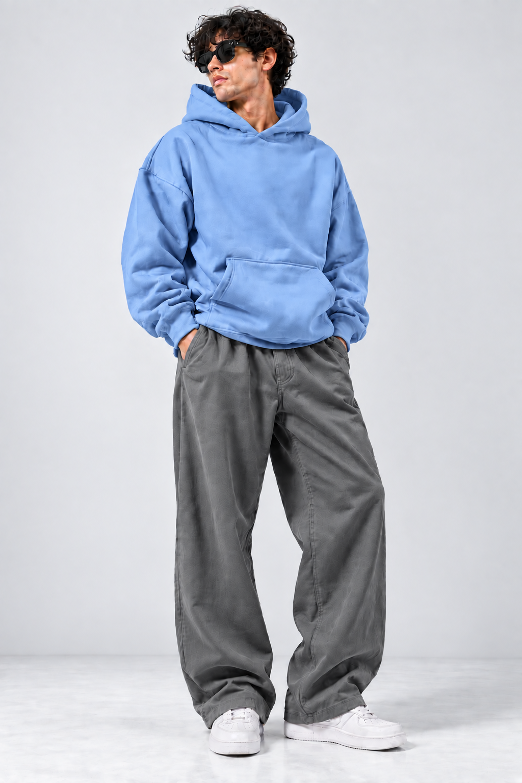 Oversized Fleece Hoodie & Baggy Trouser Tracksuit