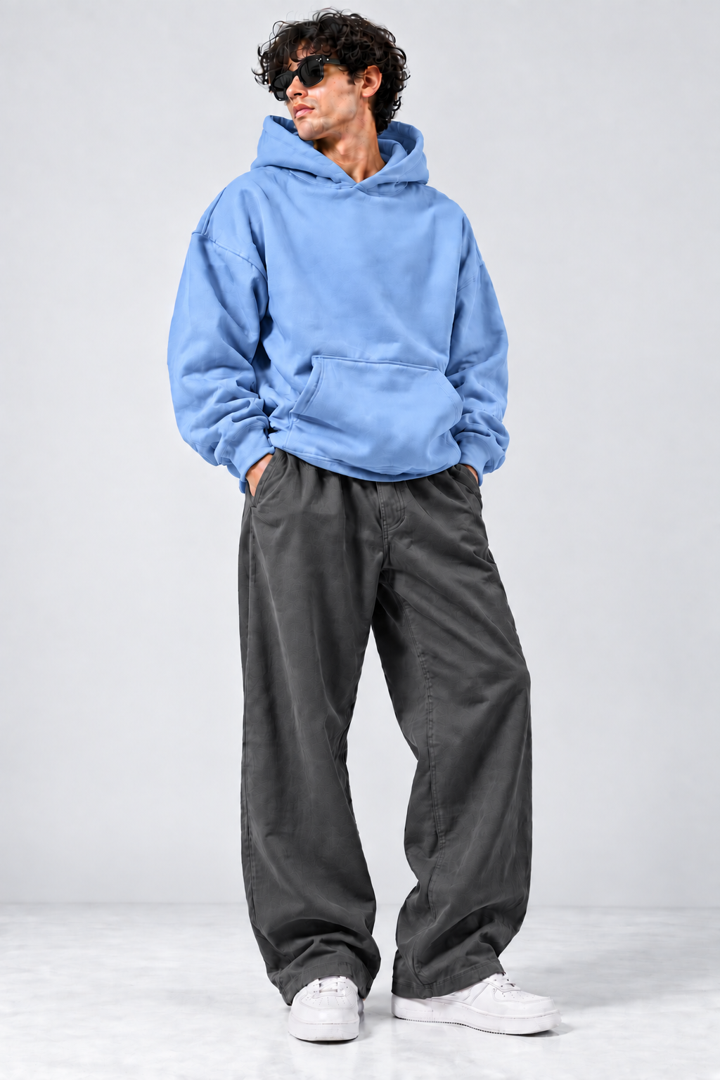 Oversized Fleece Hoodie & Baggy Trouser Tracksuit