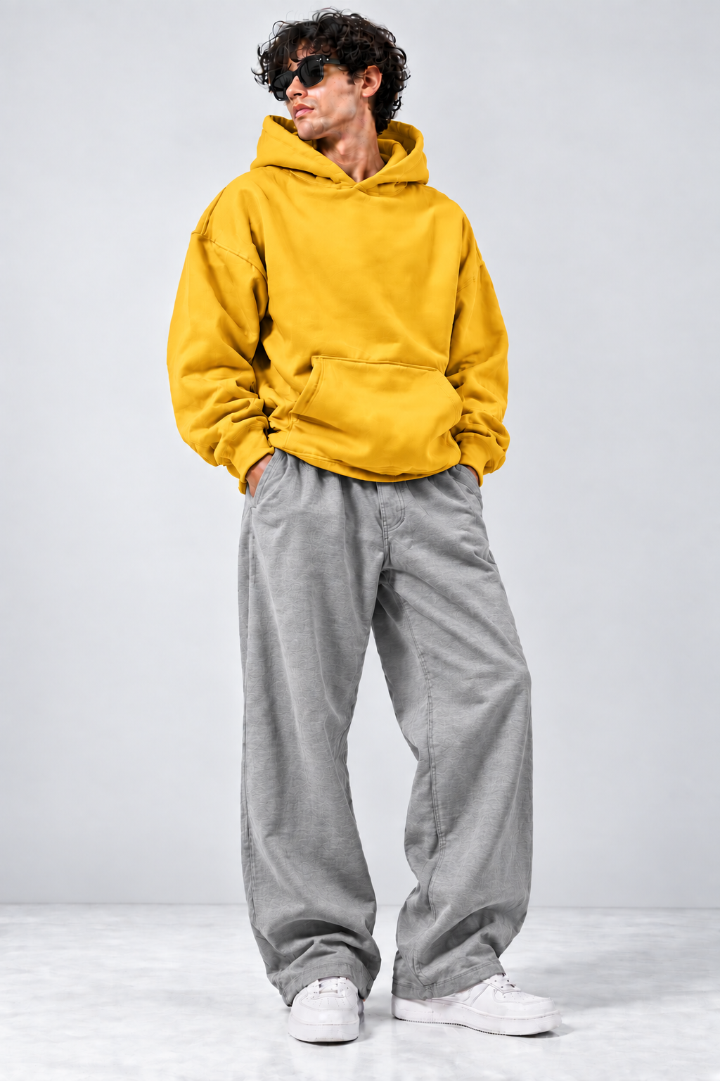 Oversized Fleece Hoodie & Baggy Trouser Tracksuit