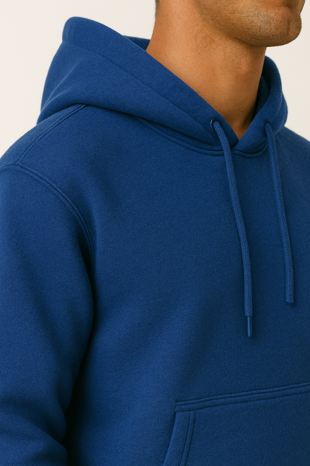Blue Basic Hoodie for Men – Drop Shoulder