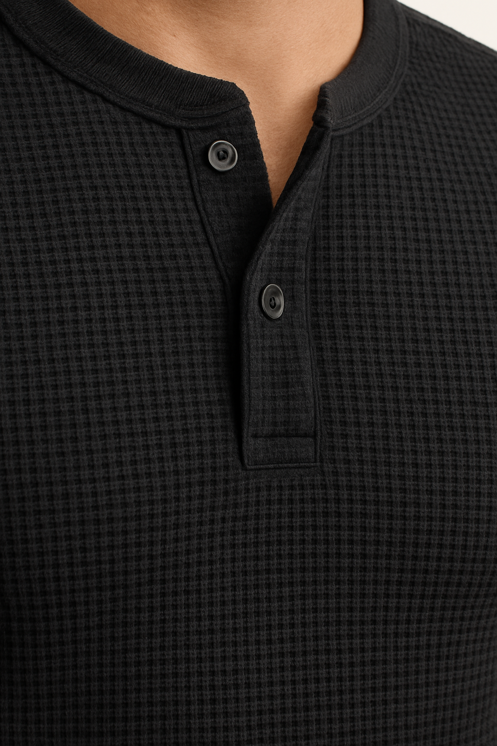 Pack of 2 Waffle Knit Henley T-Shirts