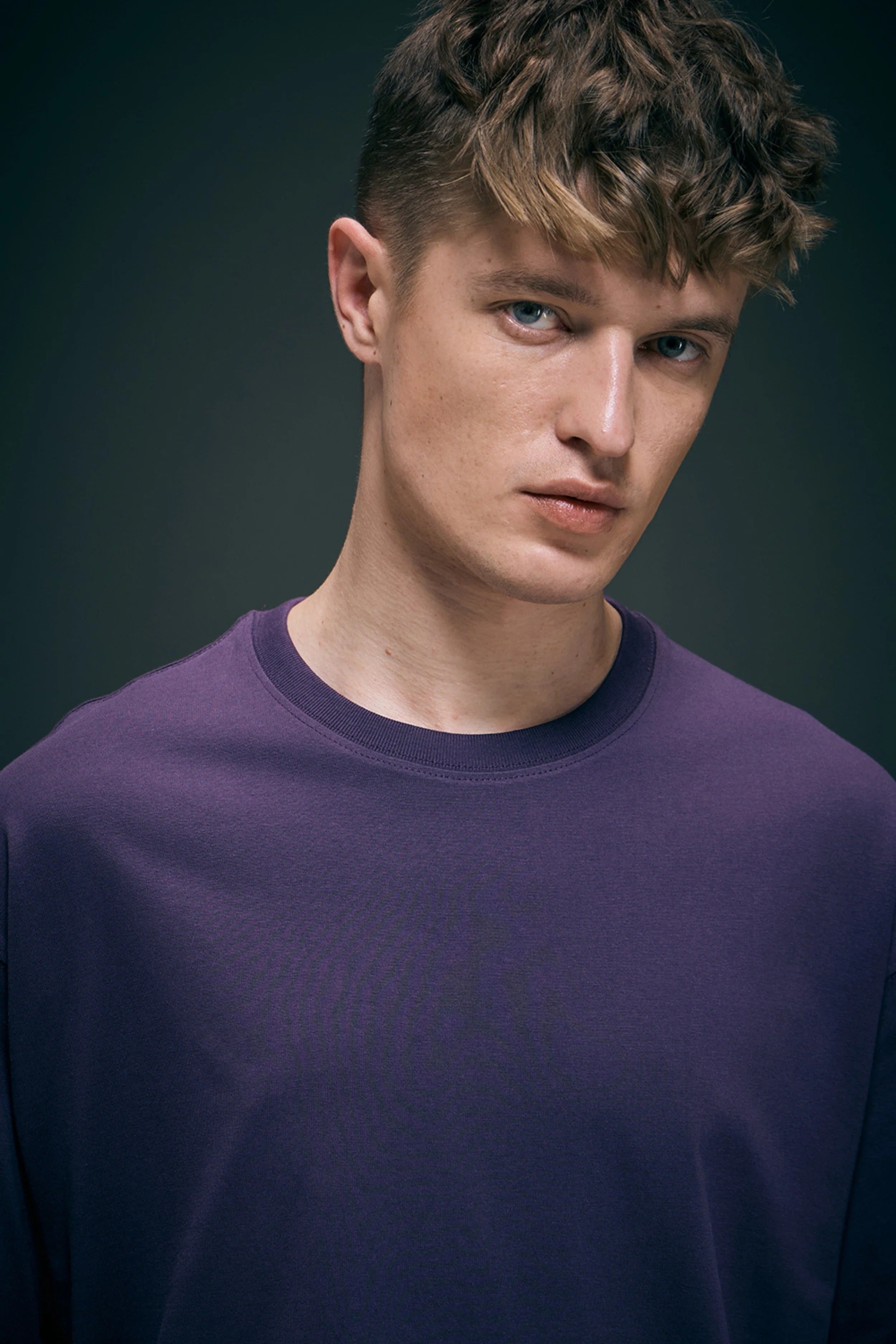 Rich Voilet Oversized Drop Shoulder