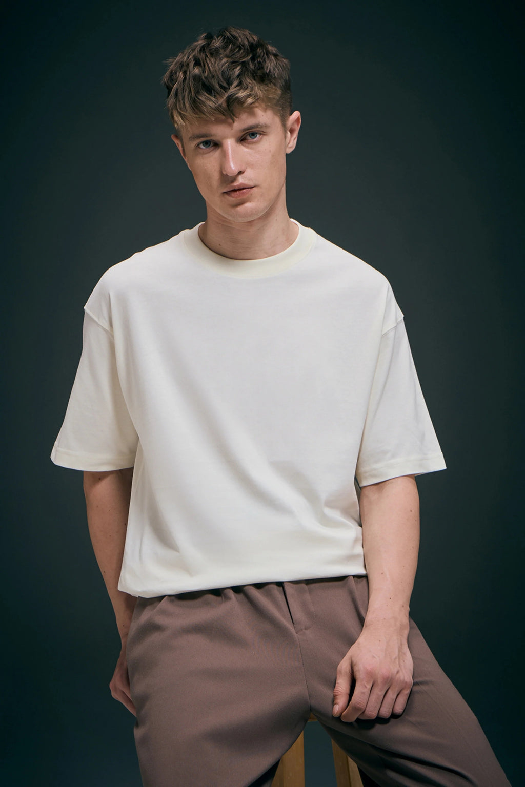 White Oversized Drop Shoulder