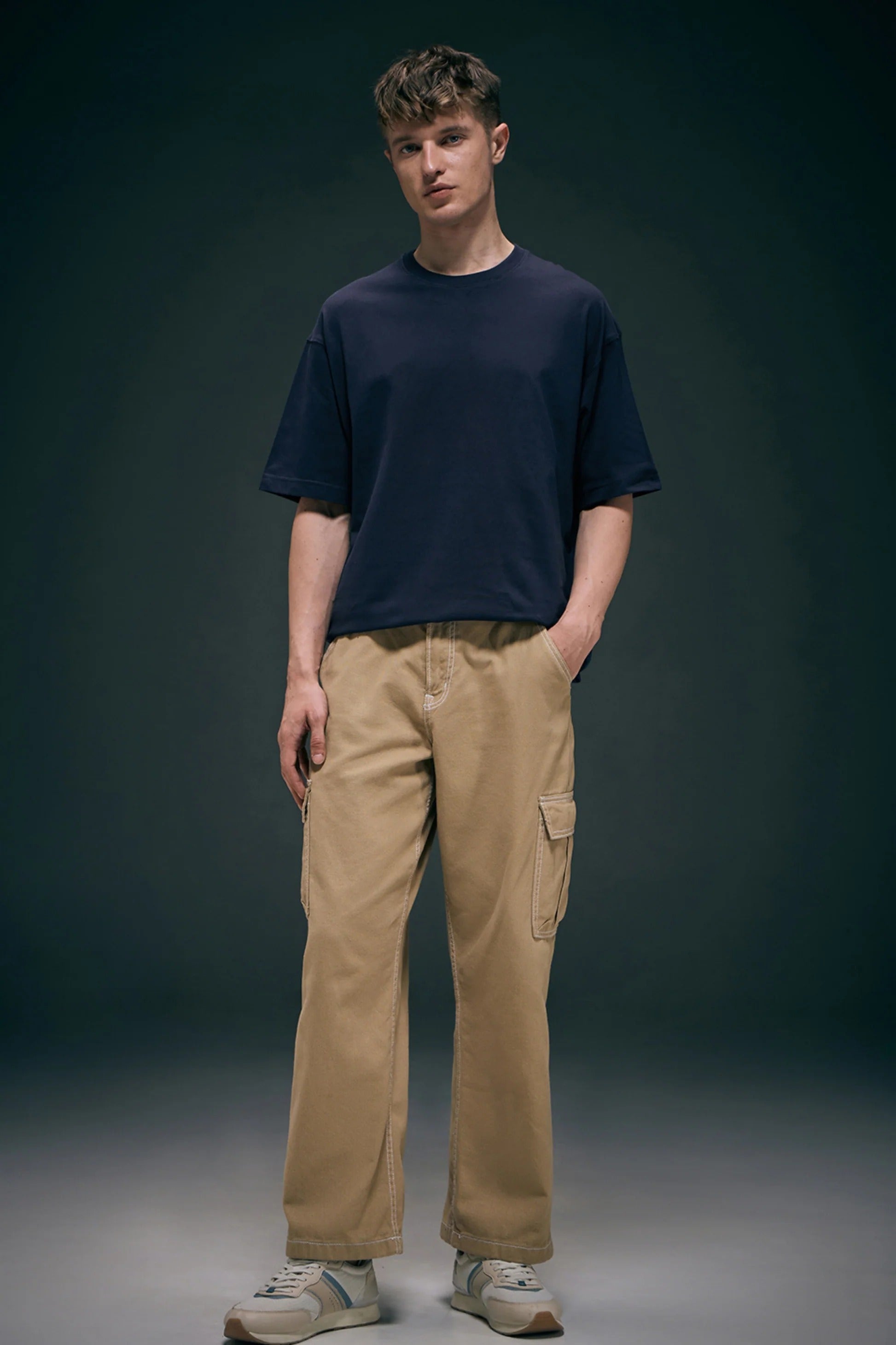 Trip Teal Oversized Drop Shoulder