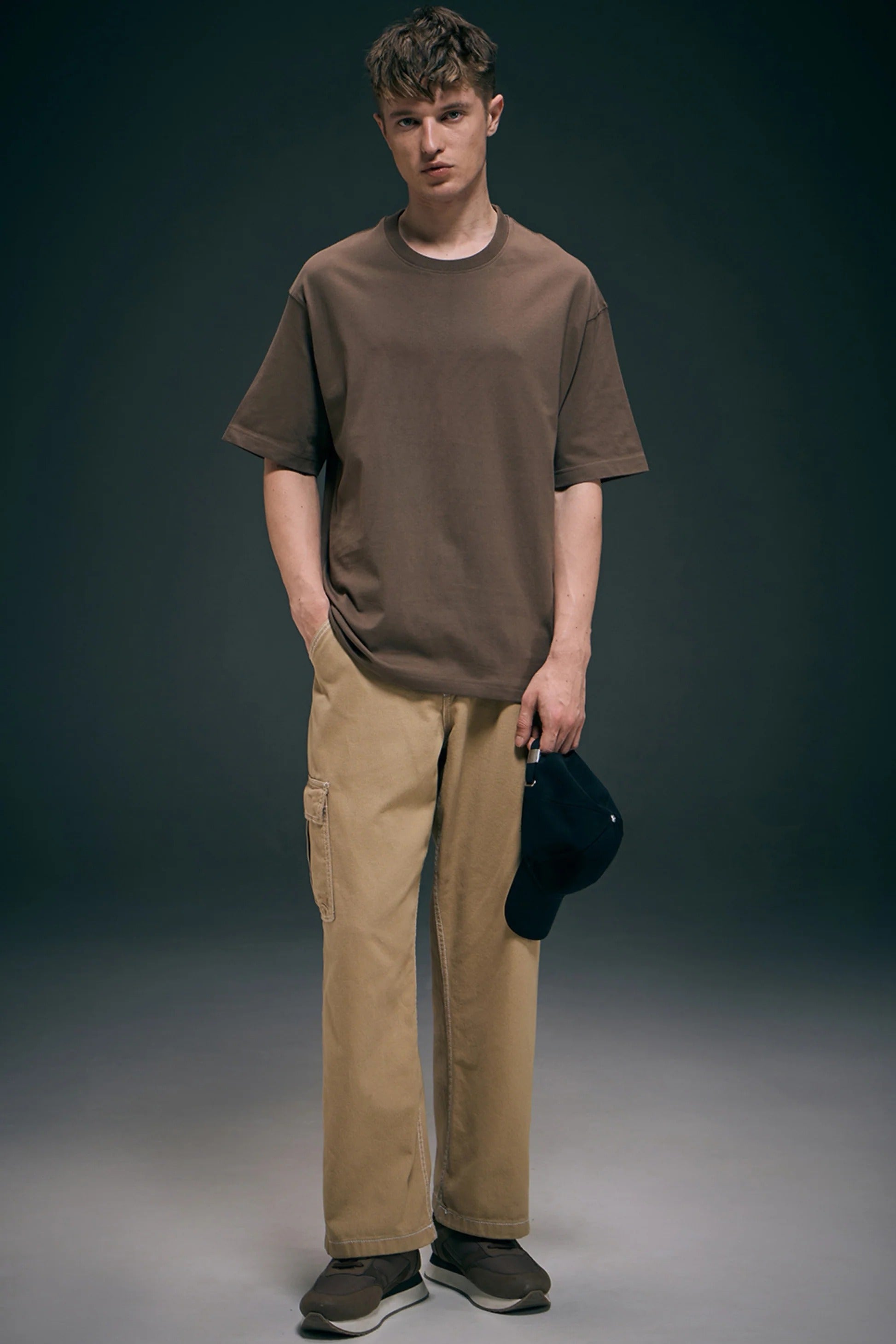 Dark Tan Oversized Drop Shoulder