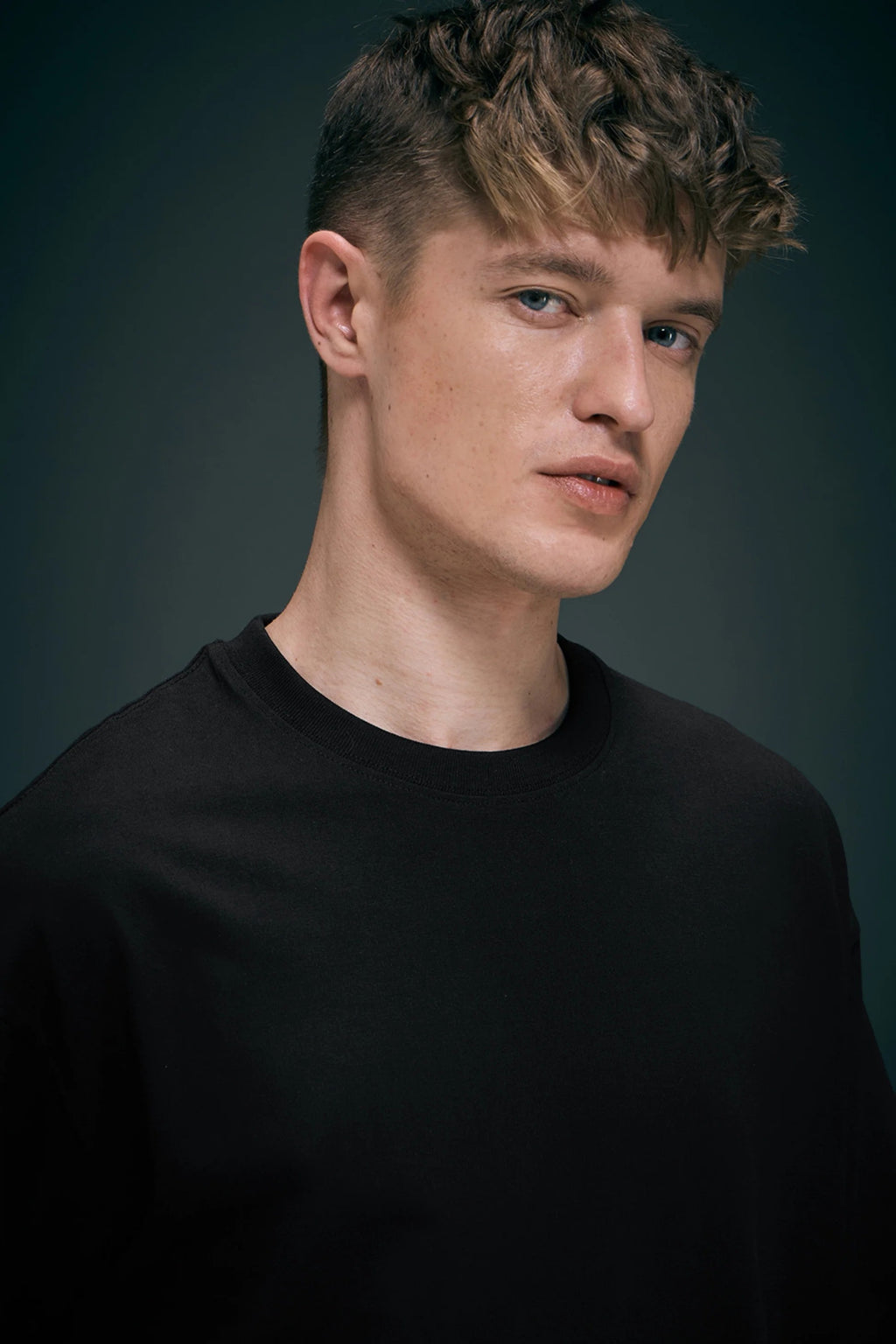 Black Oversized Drop Shoulder