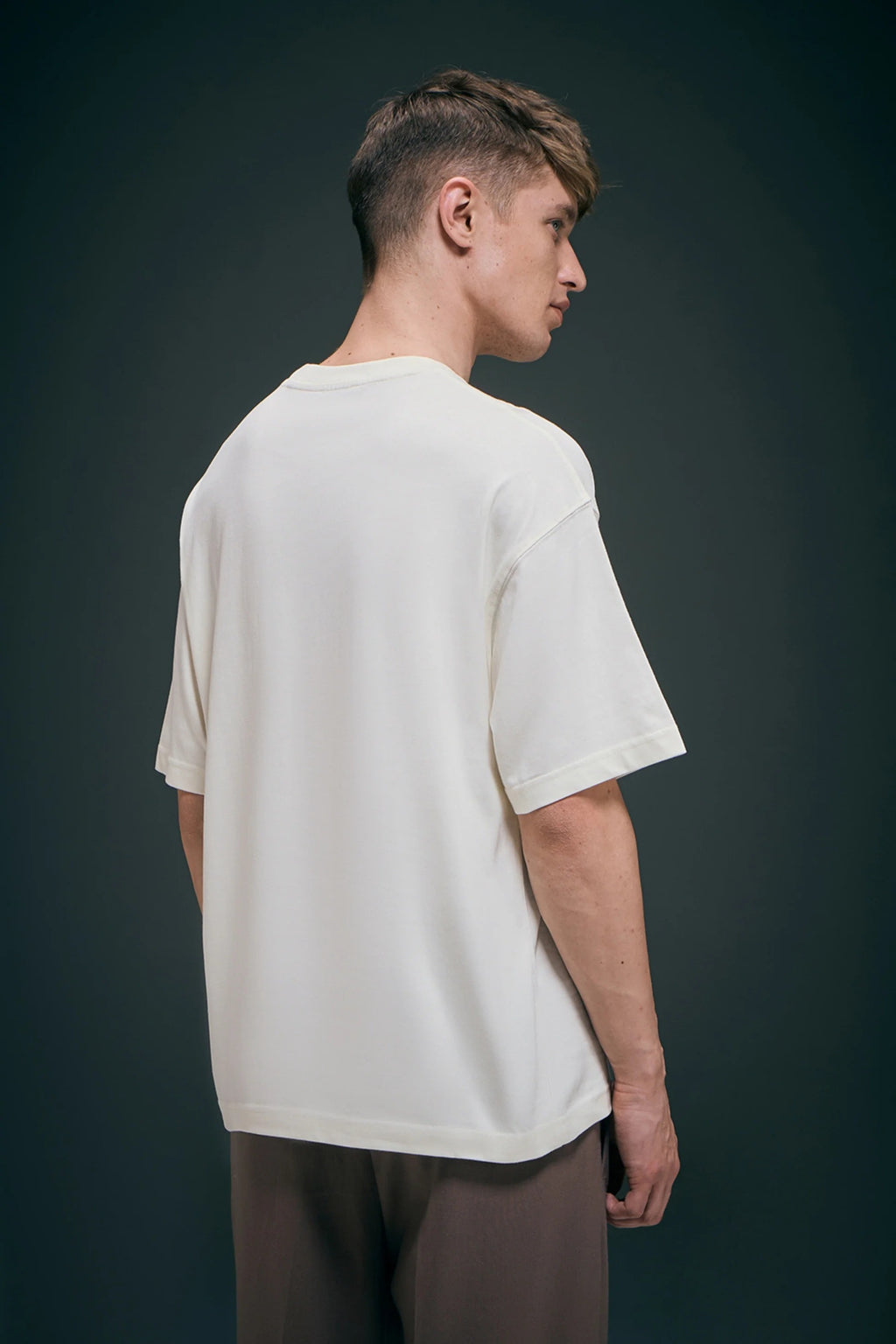 White Oversized Drop Shoulder