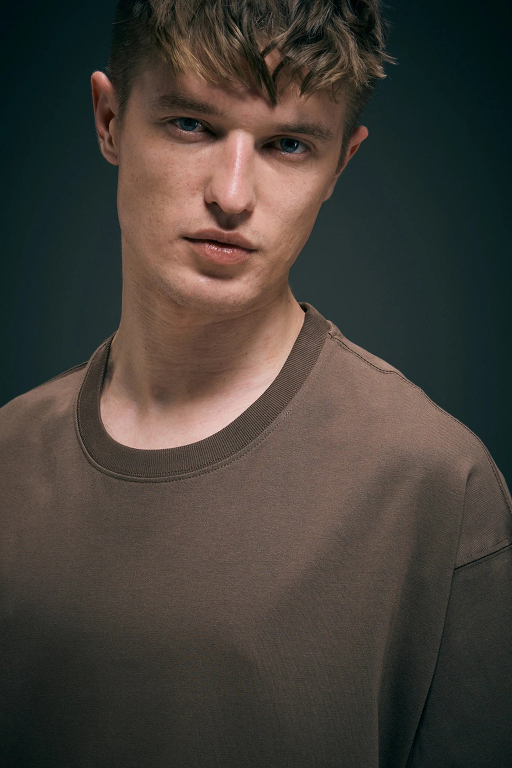 Dark Tan Oversized Drop Shoulder